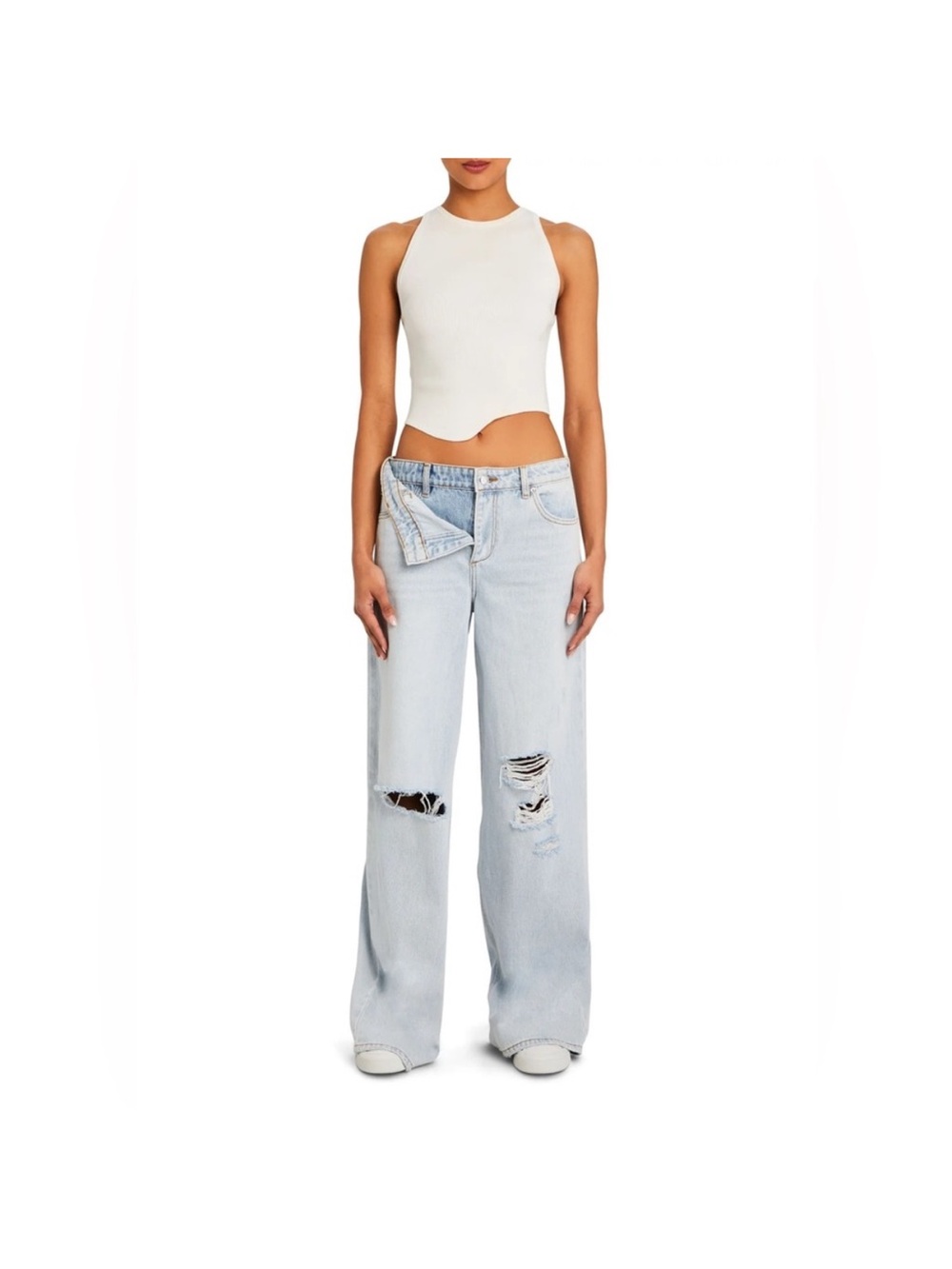 SER.O.YA blythe wide leg jeans in skylight